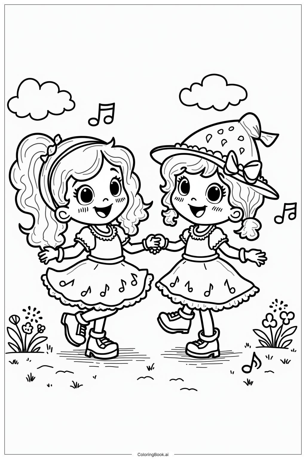  Página para colorear de Amigos de Cherry Jam Strawberry Shortcake 