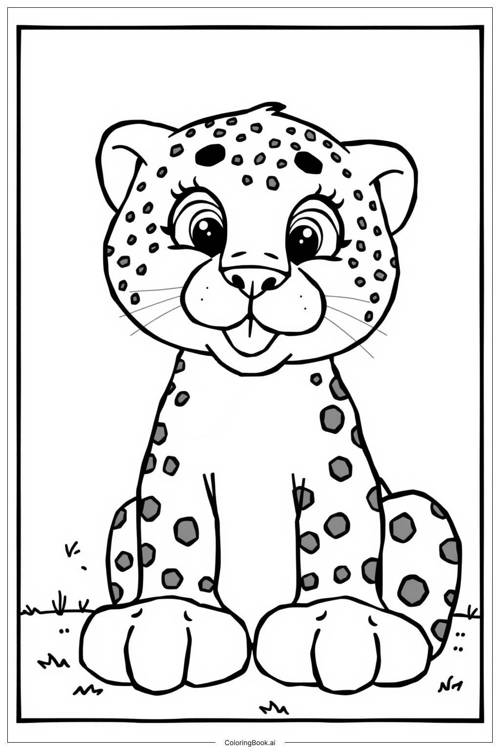  Page de coloriage snack du guépard Chester 