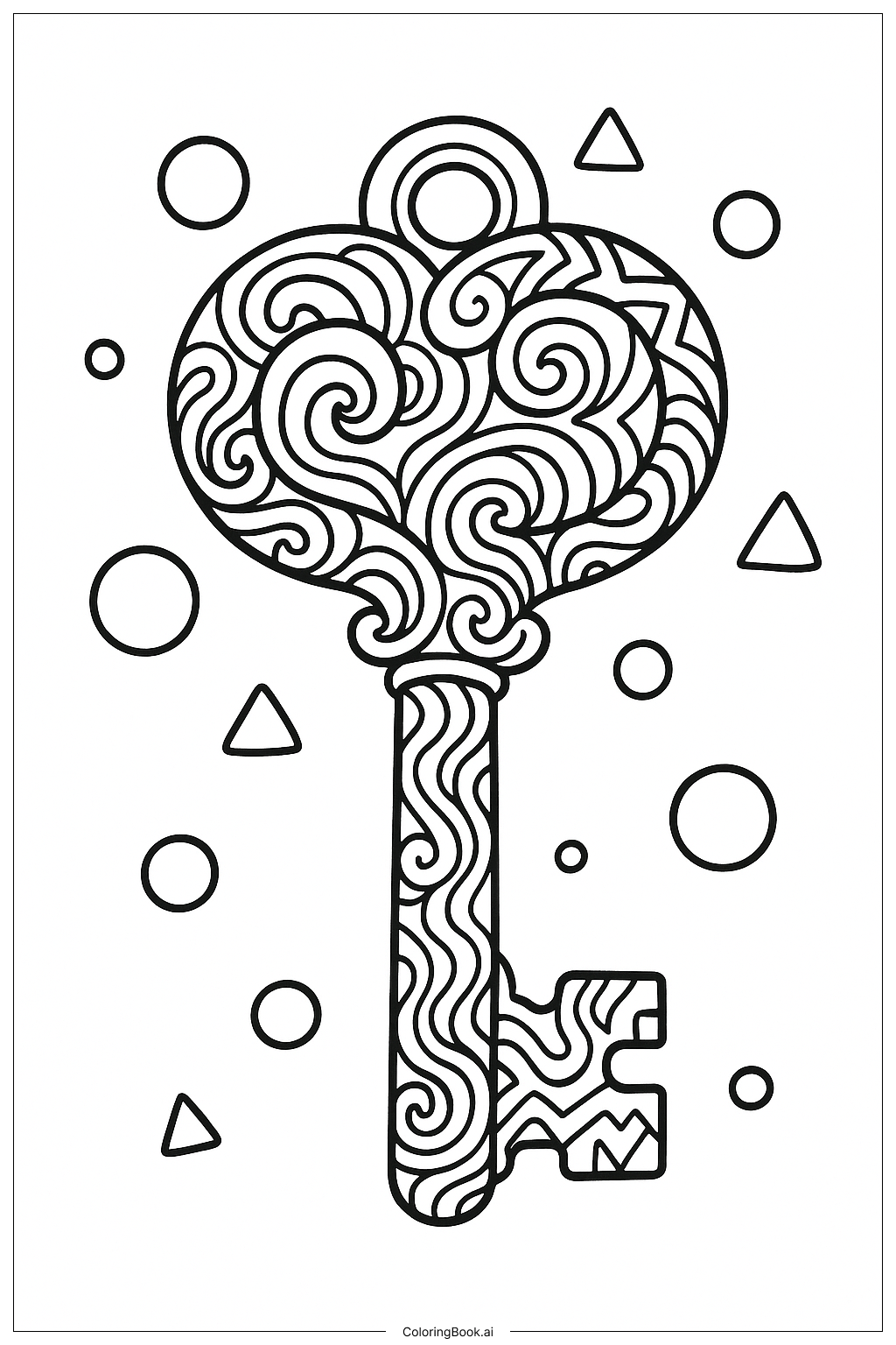  Trang tô màu Chìa Khóa Psy Trippy Trang Trọng 