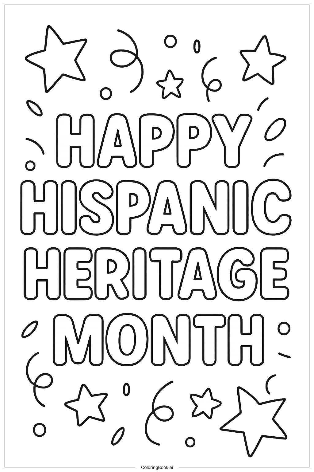 Fröhliches Banner zum Monat des hispanischen Erbes