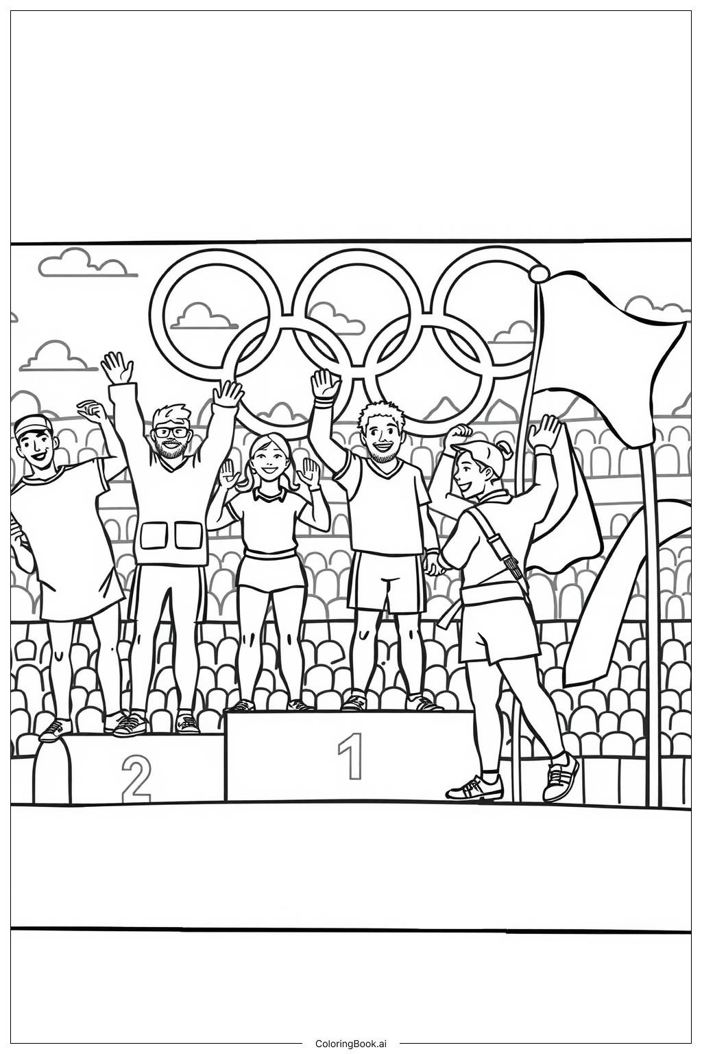  Celebrating Diversity at the Olympic Games Coloring Page 