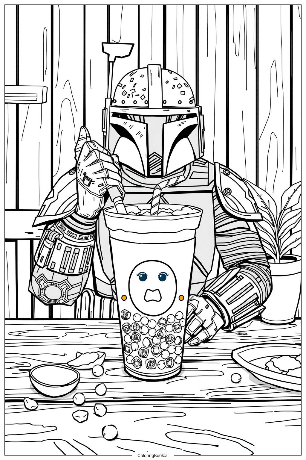  Boba Fett Surprise Coloring Page 