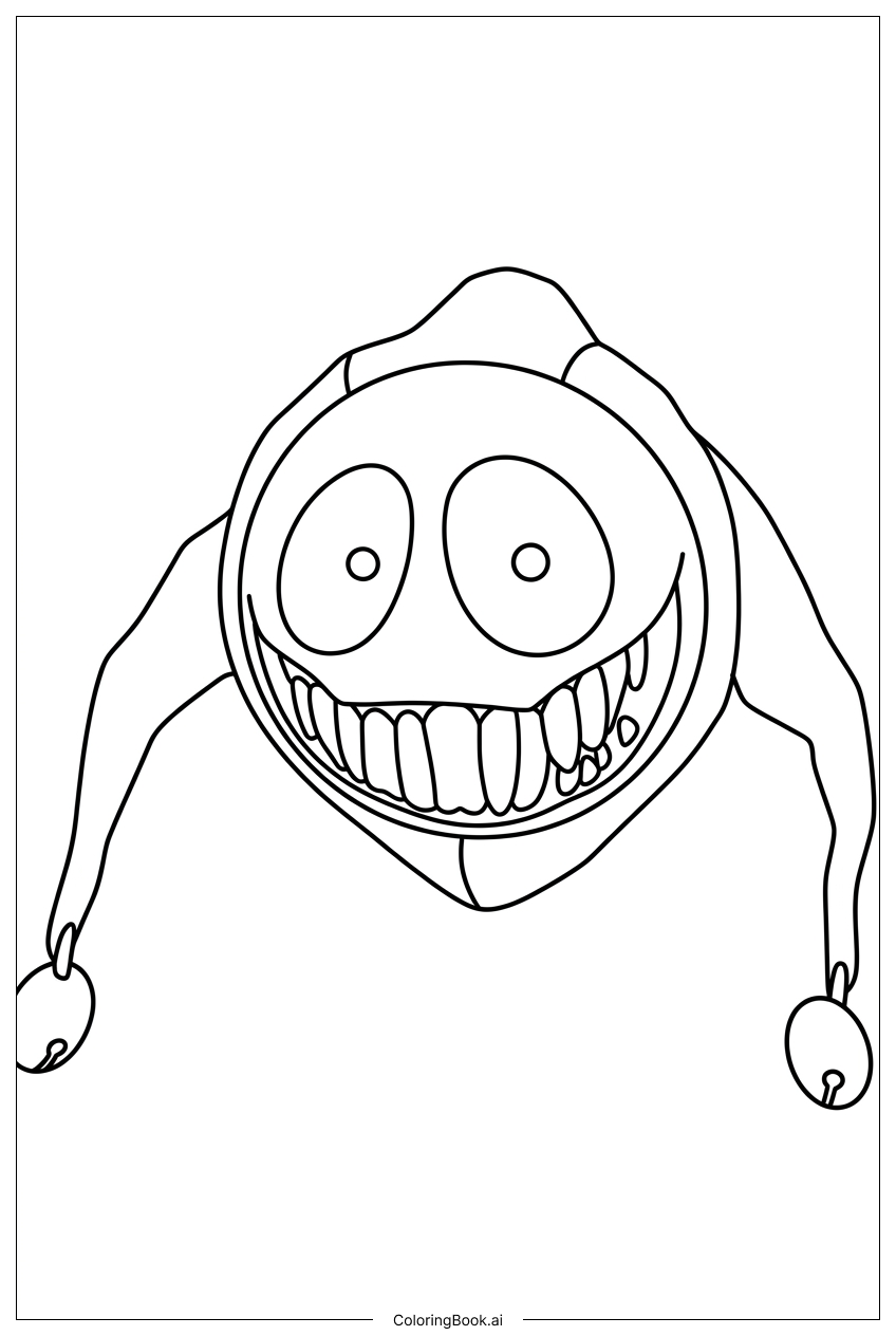 原型 Poppy Playtime 寬笑浮頭著色頁