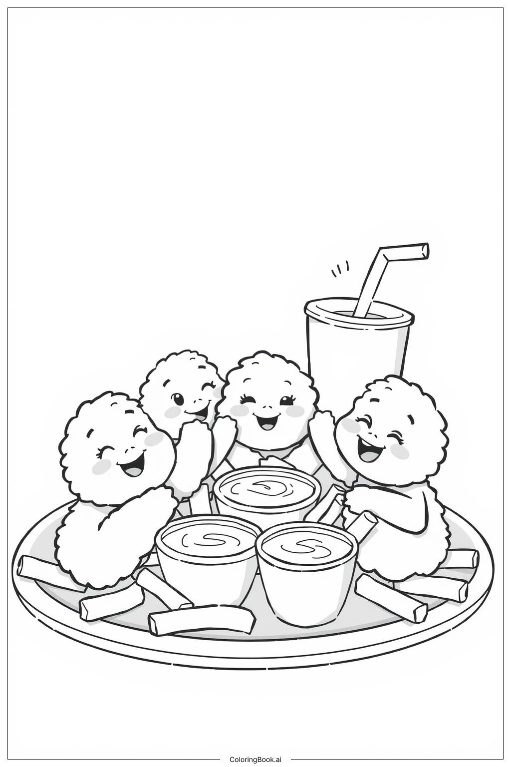  Chicken Nuggets4 Coloring Page 