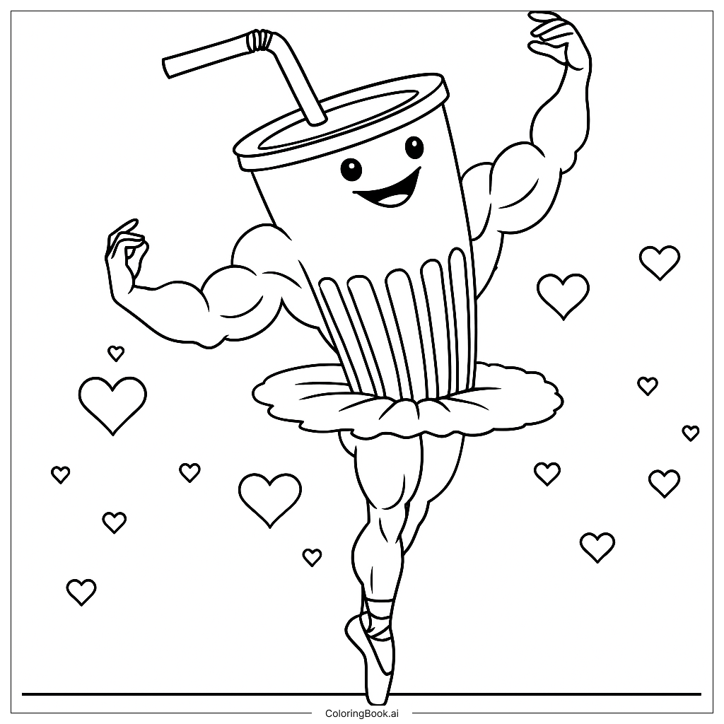  Página para colorear de Ballerino Lololo 