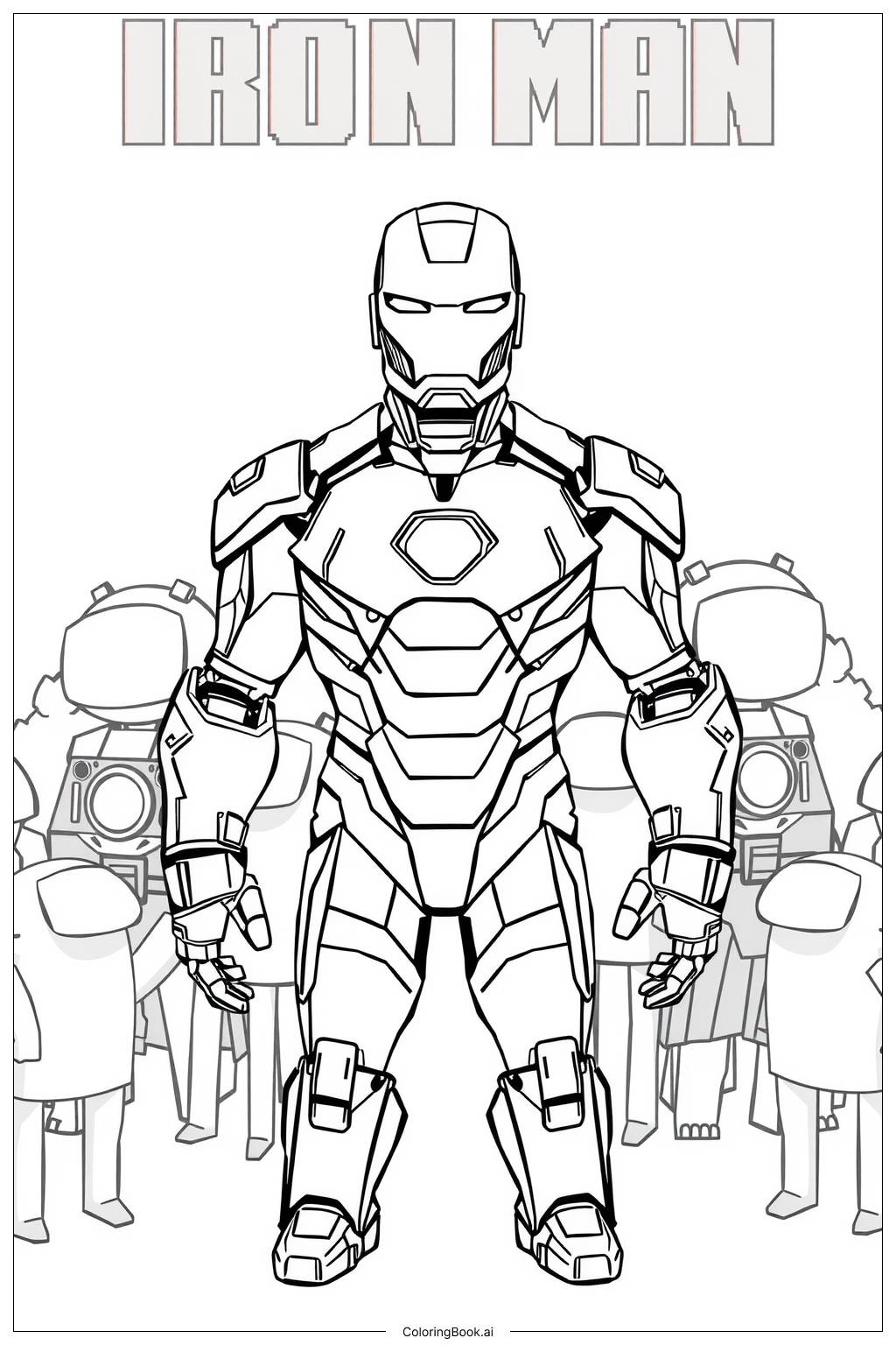  Iron Man Among Us Space Showdown Coloring Page 