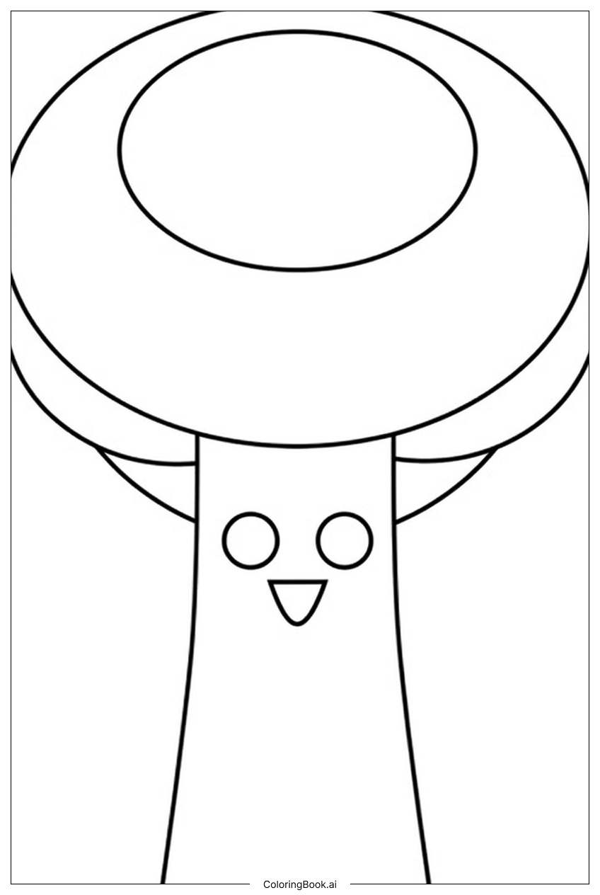 Page de coloriage Sprunki le Grand Champignon Accueille les Voyageurs de la Forêt