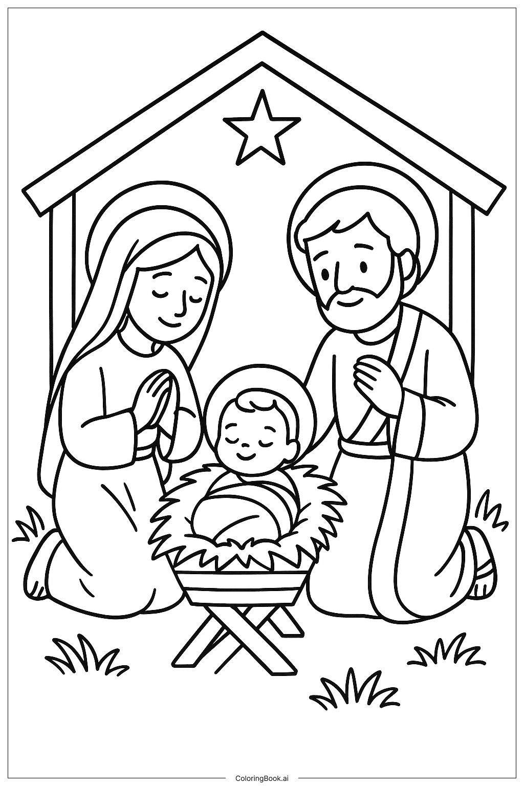 Mary and Joseph with Baby Nativity