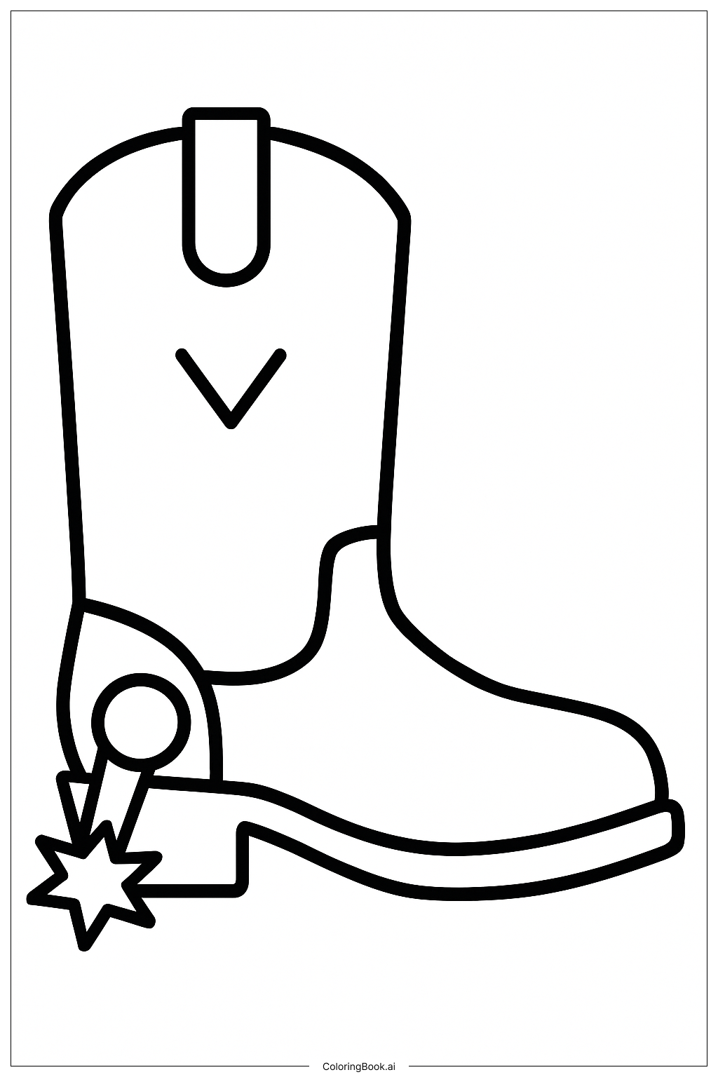 【COLOR iN ID】pirate coloring boots Rodeo Cowboy Boots Coloring Page - Etsy