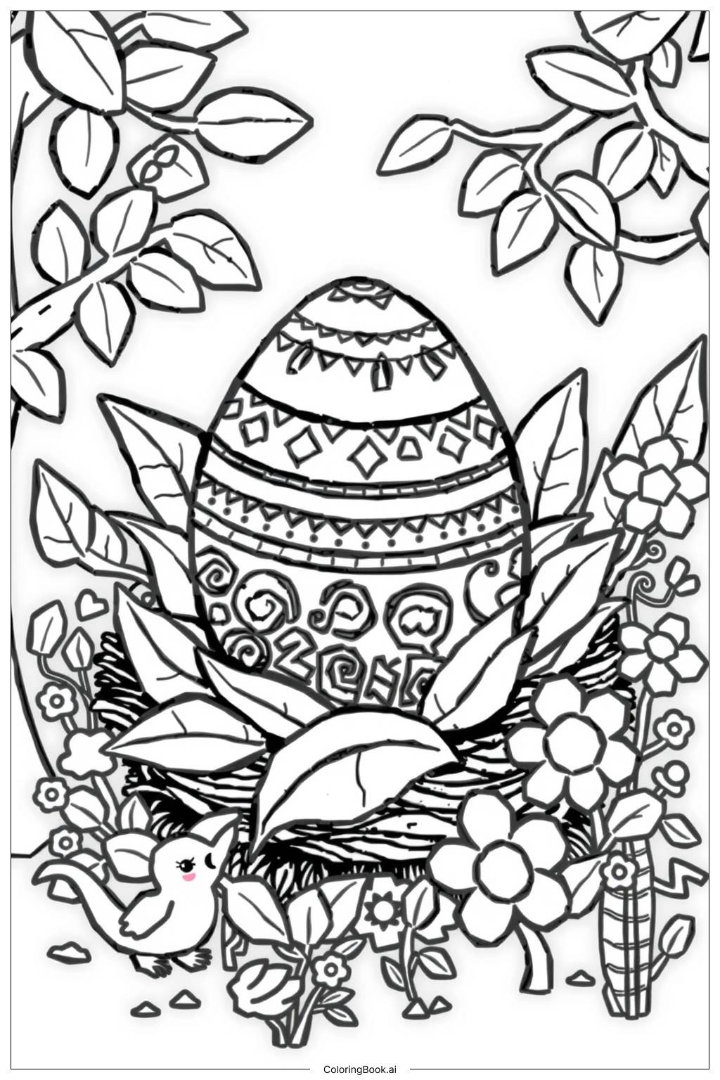  Dragon Egg Mystery Coloring Page 