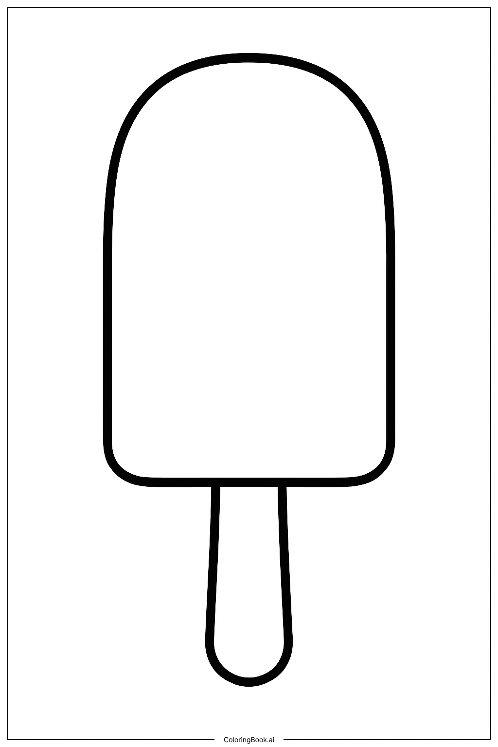  A Big Summer Popsicle Coloring Page 