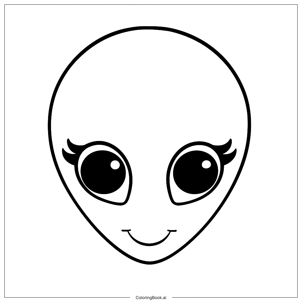  Page de coloriage Visage Alien de Zoomer et Zorbit 