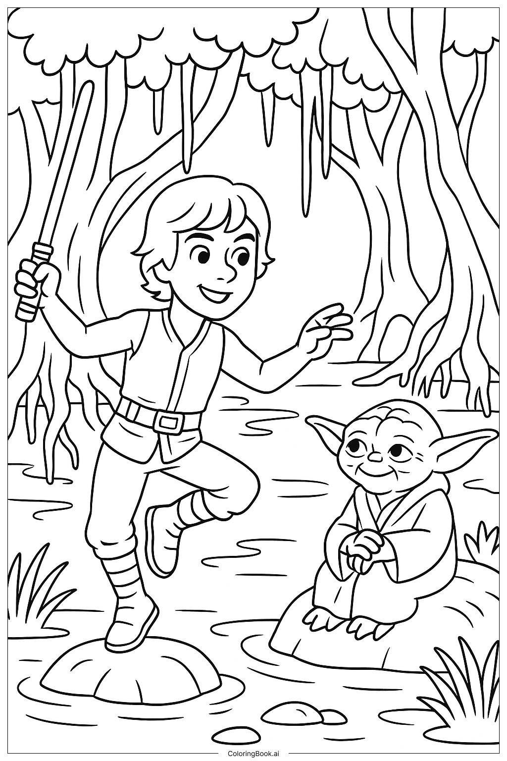 Entraînement de Luke Skywalker dans Star Wars