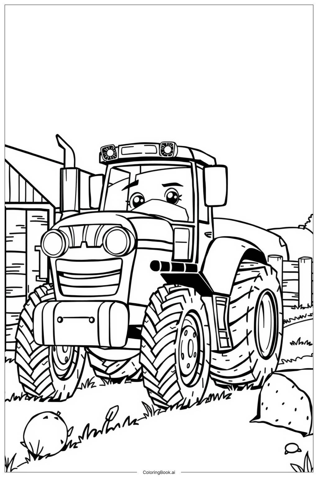  Page de coloriage Les aventures d'Otis le tracteur 