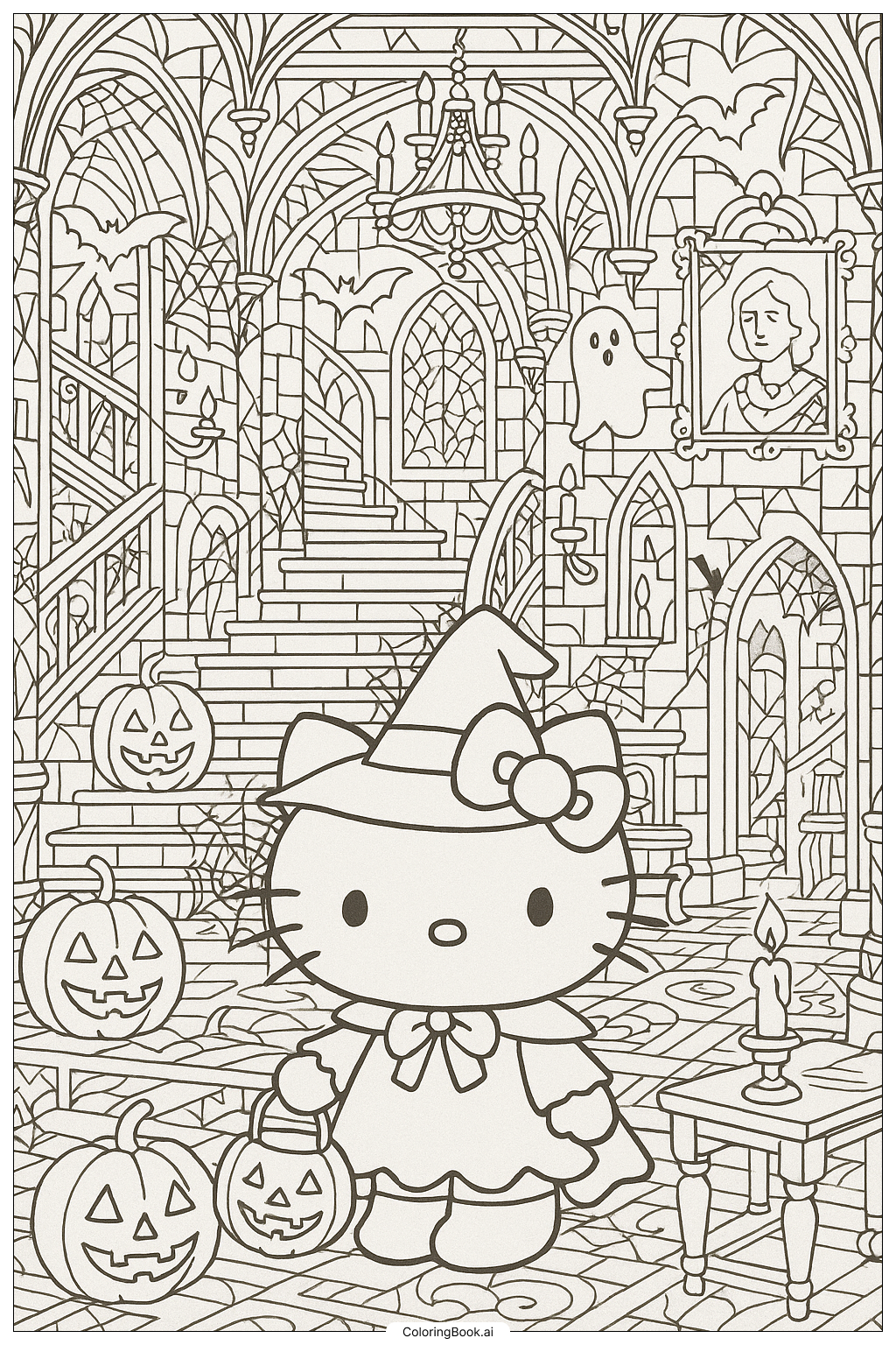 Hello Kitty Explorando uma Mansão Assombrada