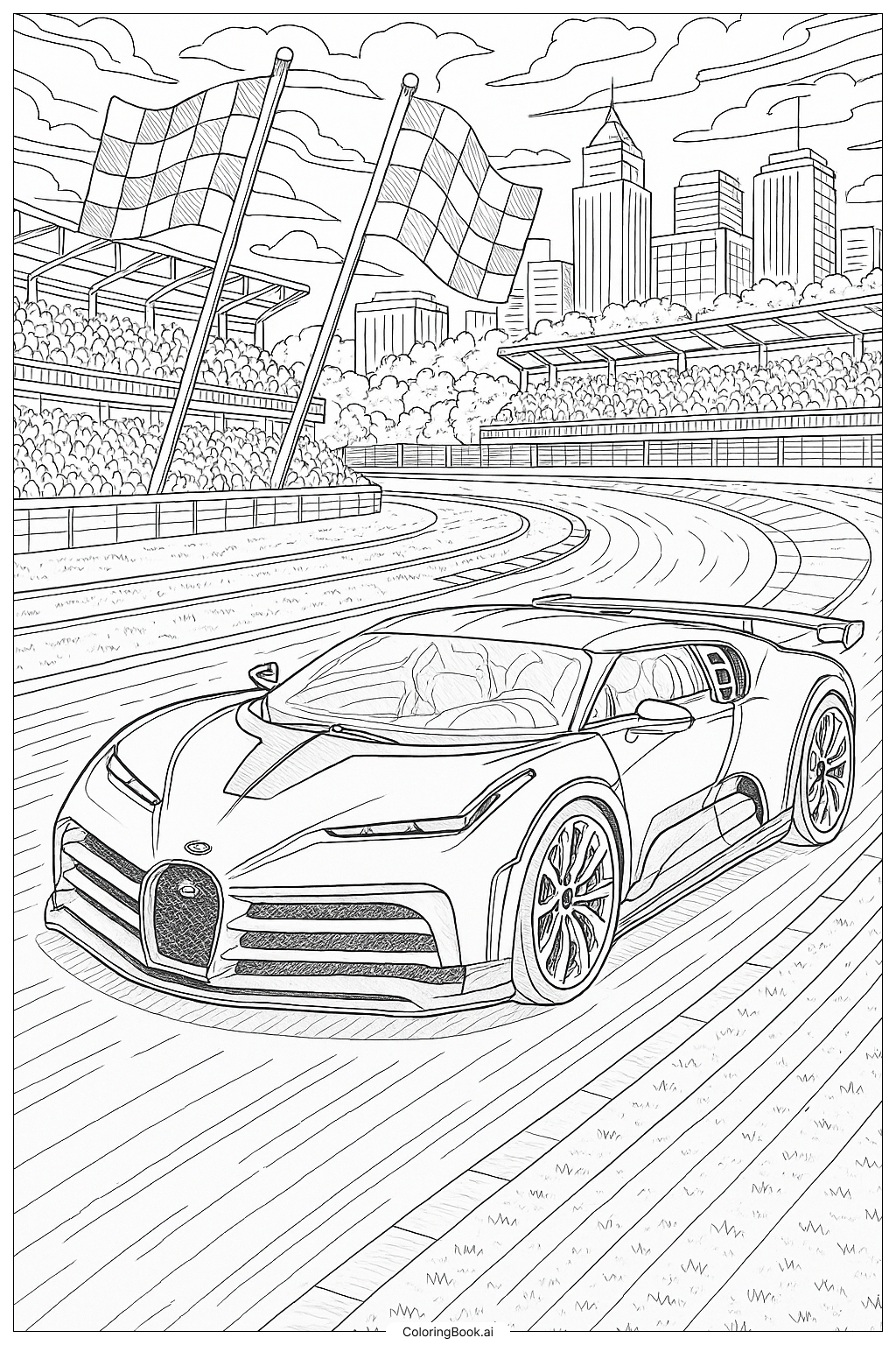  The Rare Bugatti Centodieci Coloring Page 