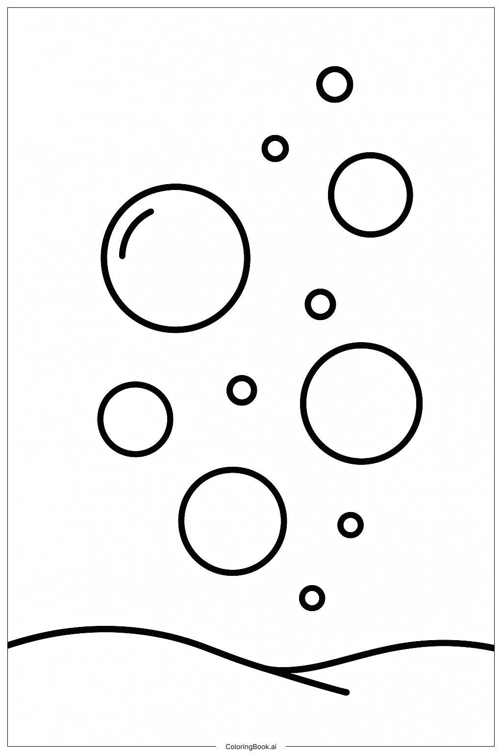  Bubbles Rising Under The Sea Coloring Page 