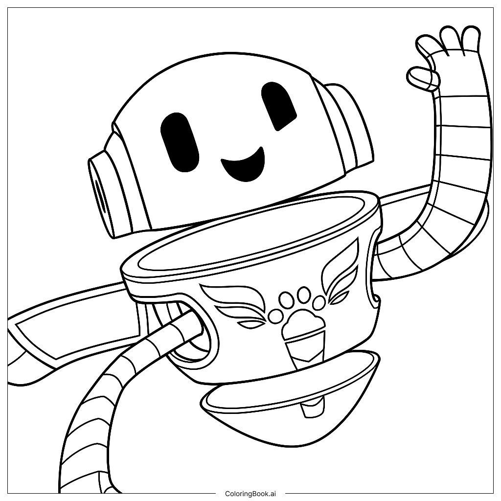 Página para colorir de Robô PJ