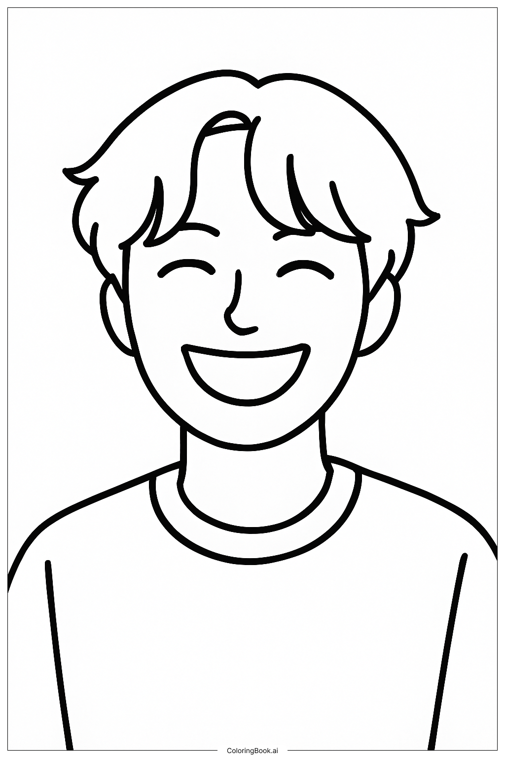  Page de coloriage Le sourire ensoleillé de J-Hope, membre de BTS 