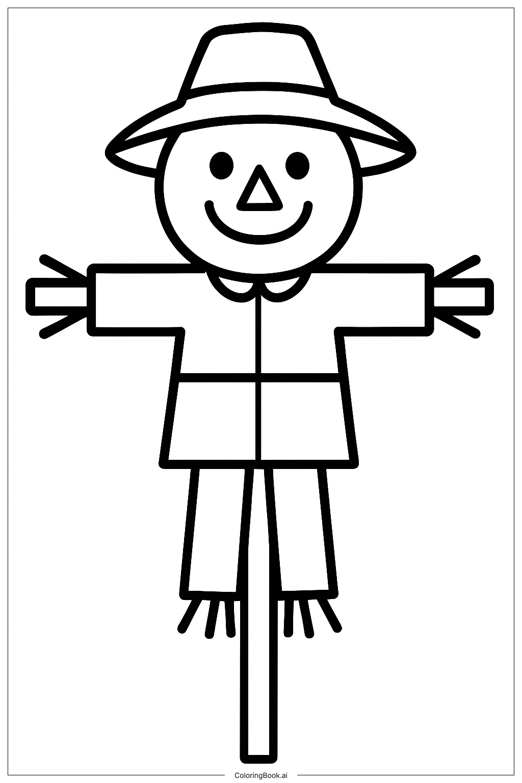 Simple Smiling Scarecrow