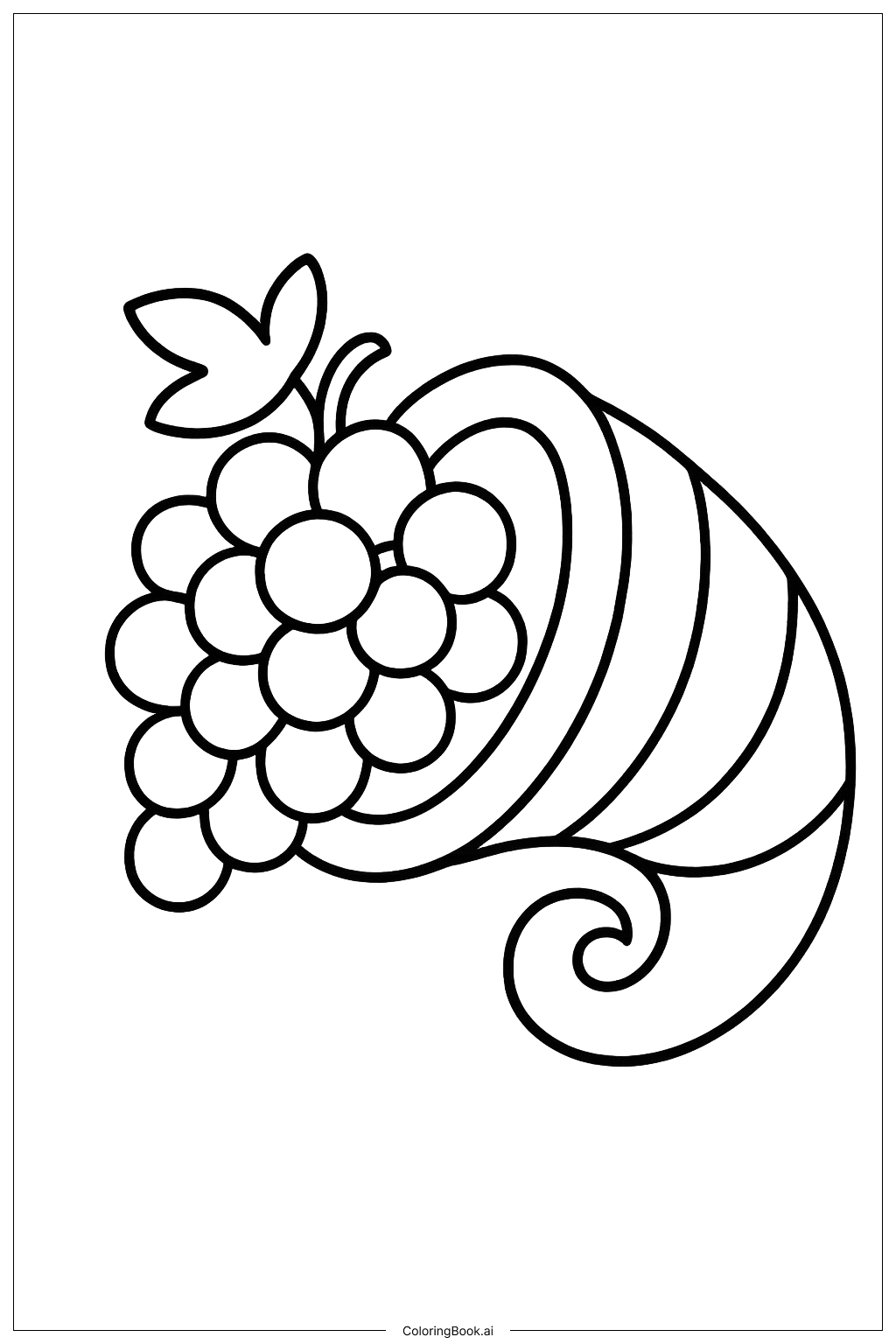  Trang tô màu A Cornucopia Of Grapes 