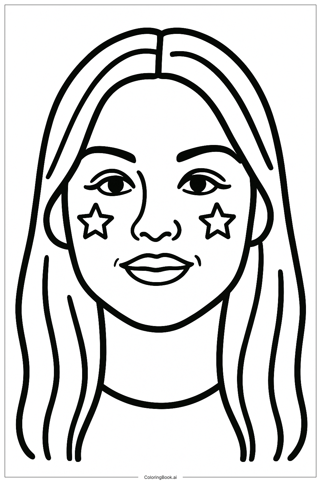 Olivia Rodrigo's Face With Star Stickers