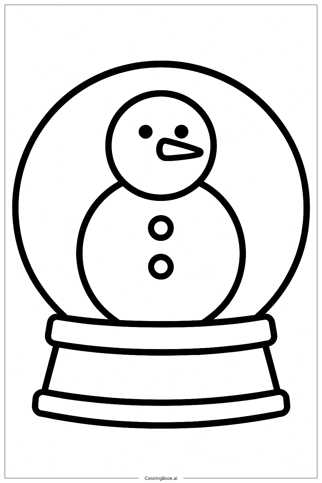 クリーンスノーグローブの塗り絵ページ