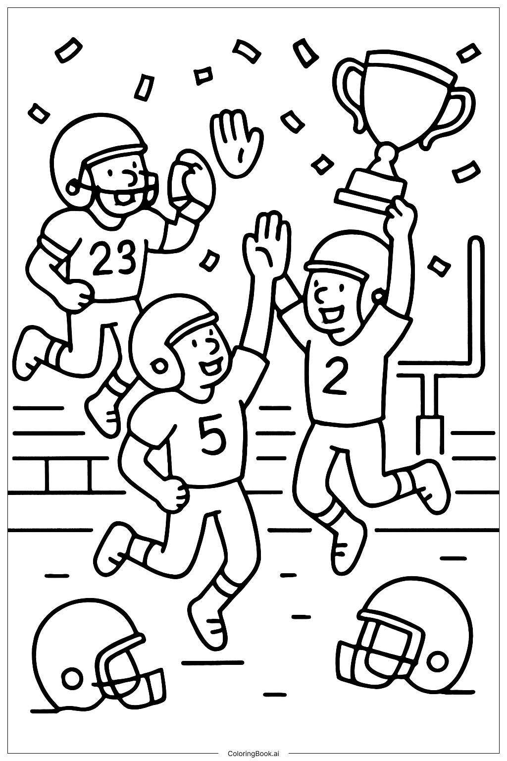  American Football Coloring Page 