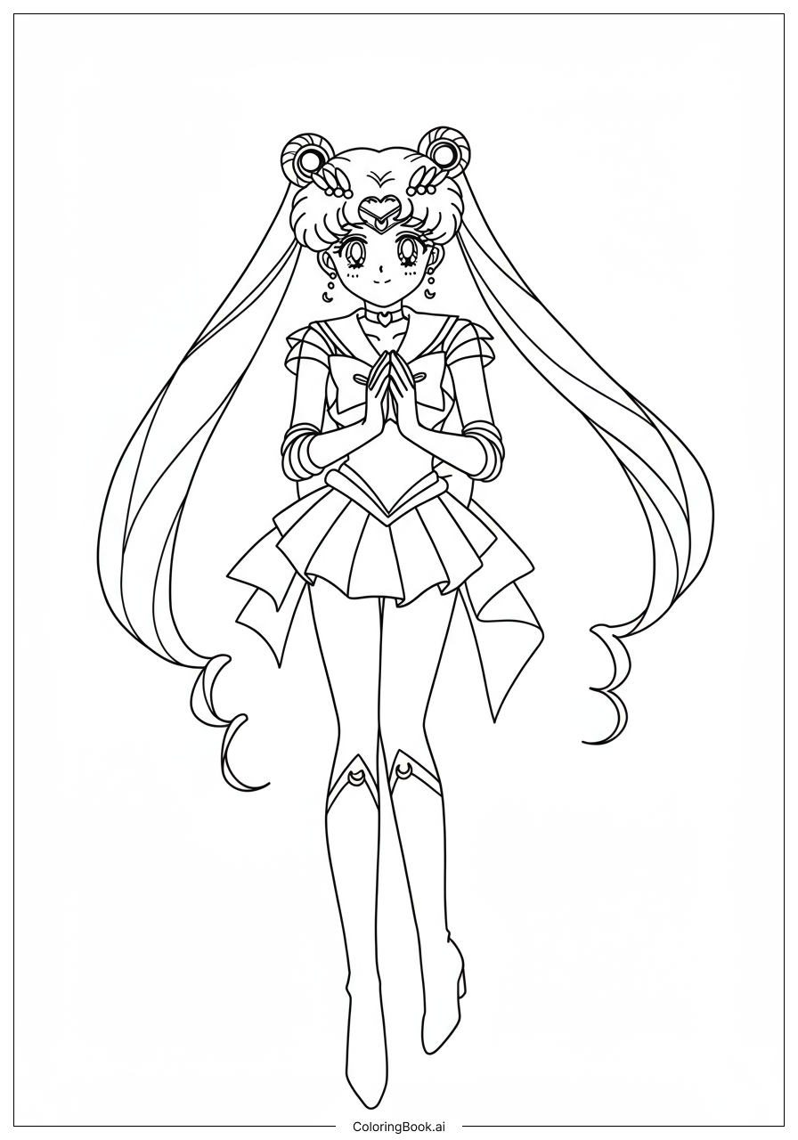Trang tô màu Sailor Moon Bảo vệ Thiên Niên Kỷ Bạc