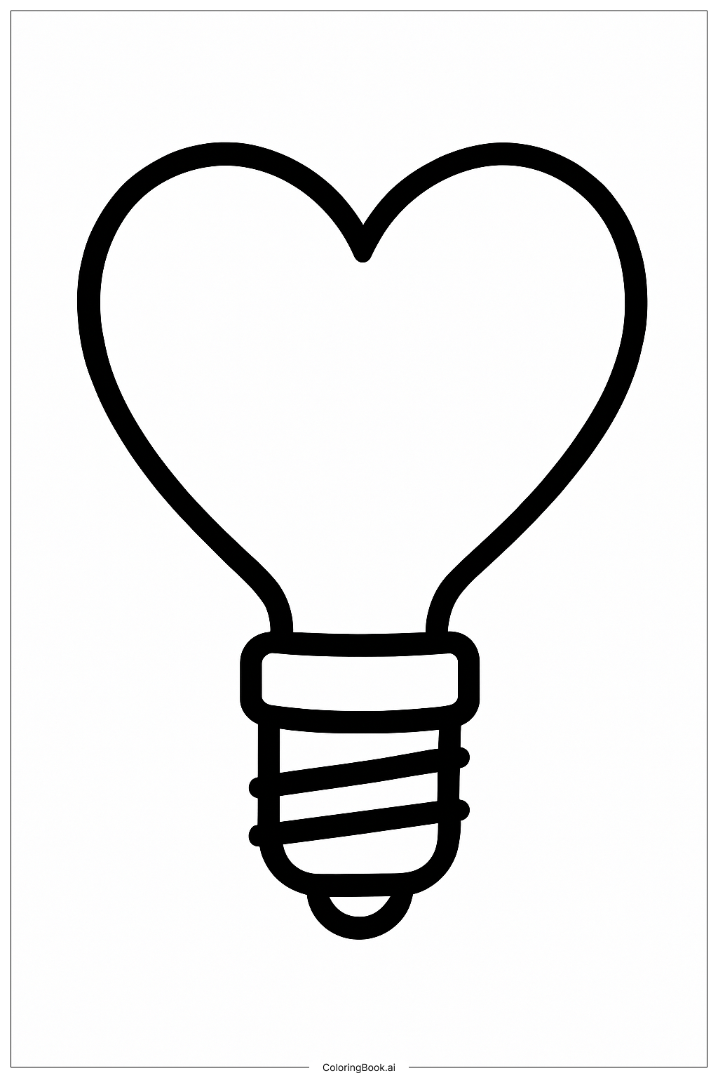  하트 모양 크리스마스 전구 색칠공부 페이지 