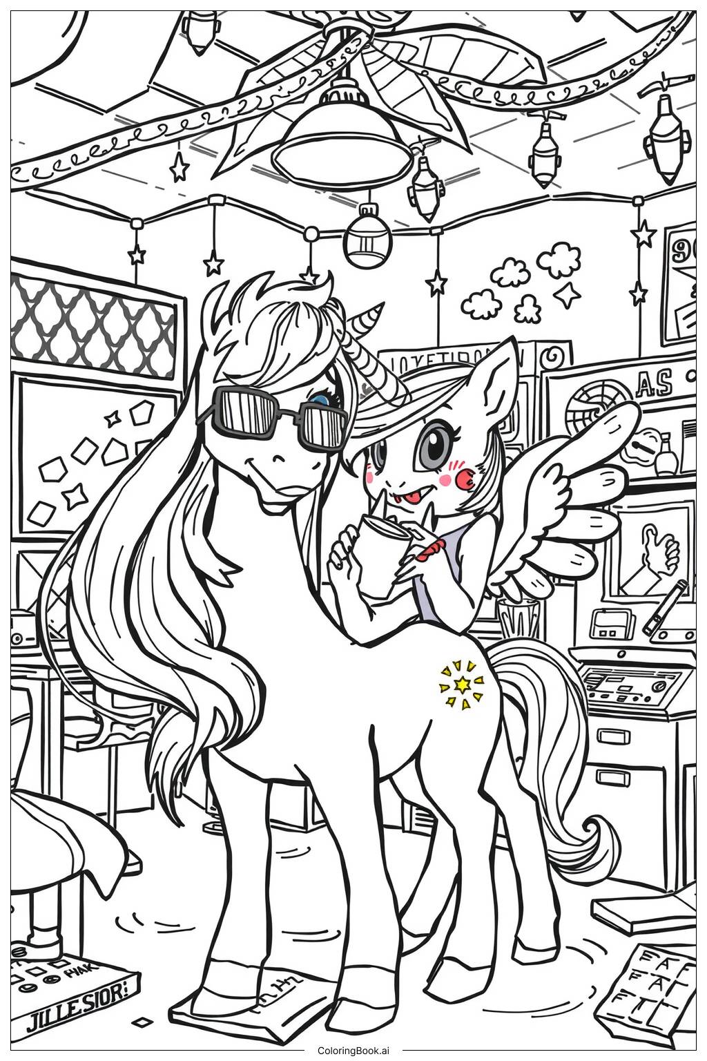  My Little Pony 80's Original Characters Reunion-2 Coloring Page 