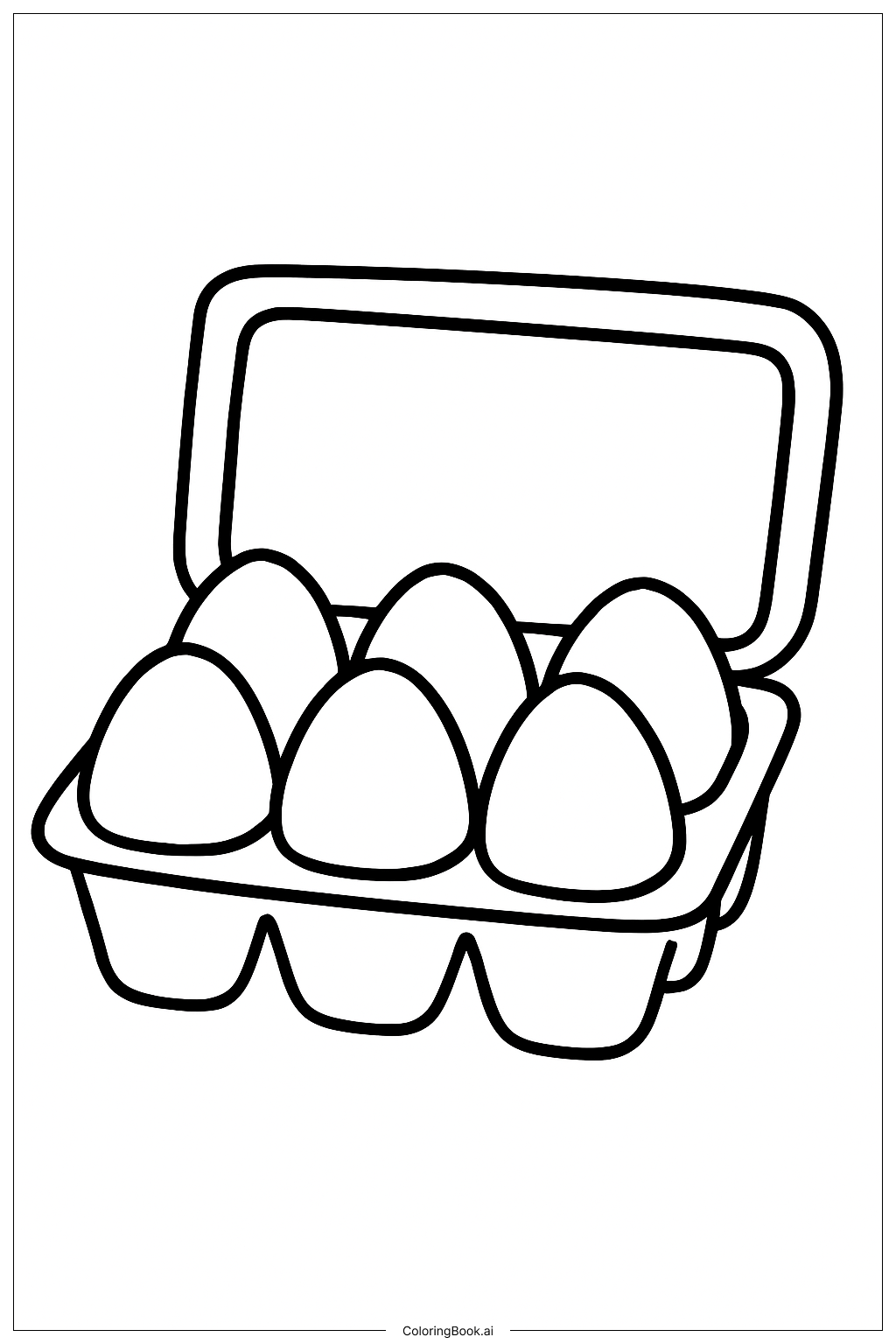  A Carton Of Eggs Coloring Page 