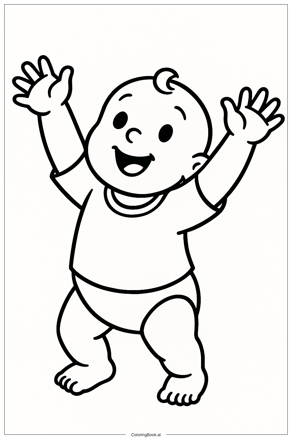  Baby Reaching For The Sky Coloring Page 