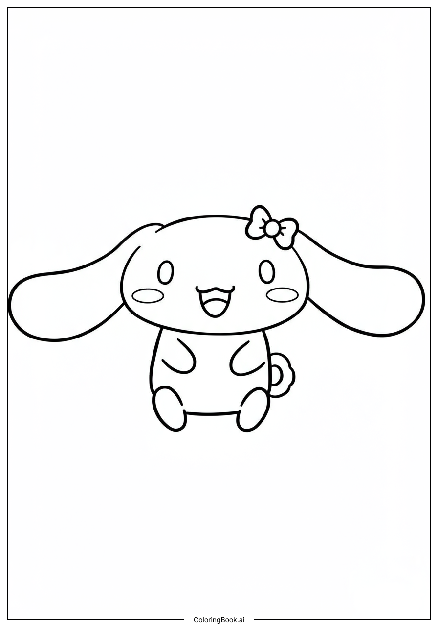  爽爽咖啡闭眼微笑填色页 