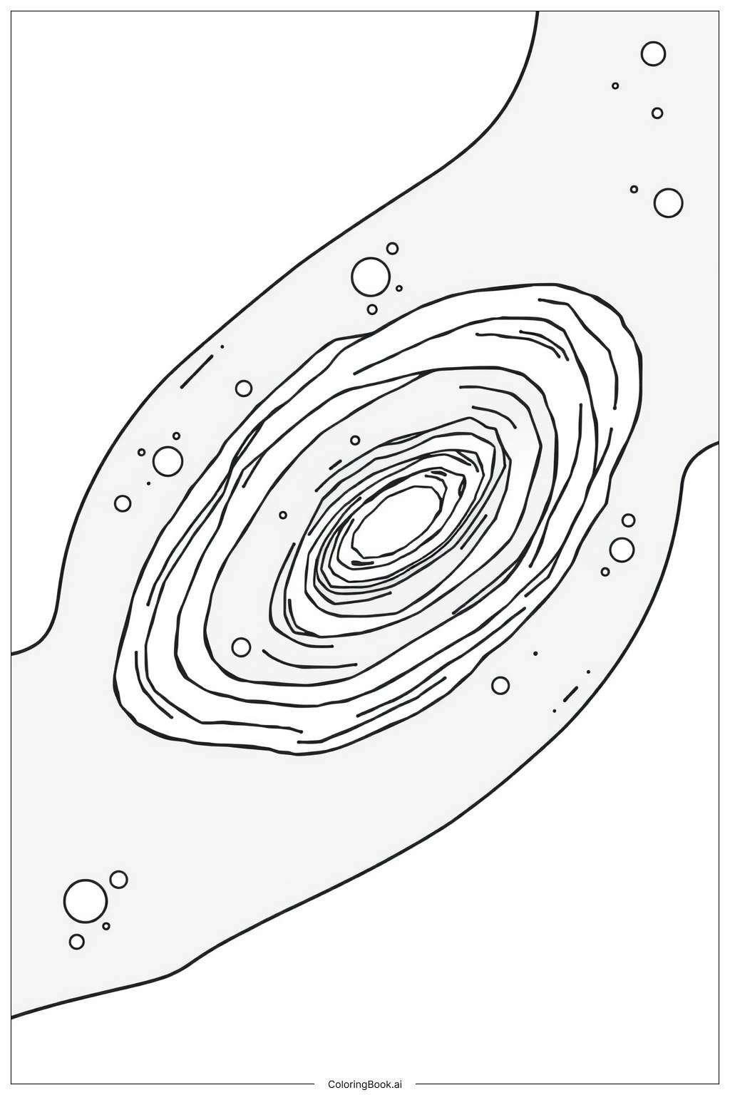  Weltraumgalaxie Wirbel Ausmalseite 