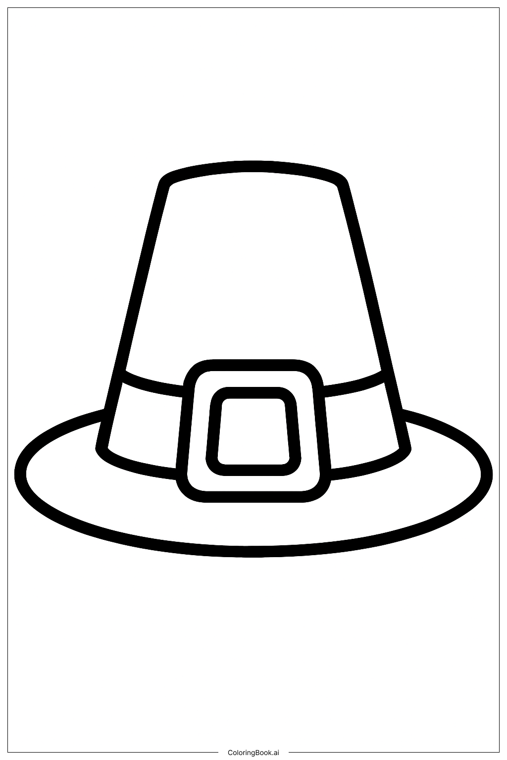  간단한 순례자 모자 색칠공부 페이지 