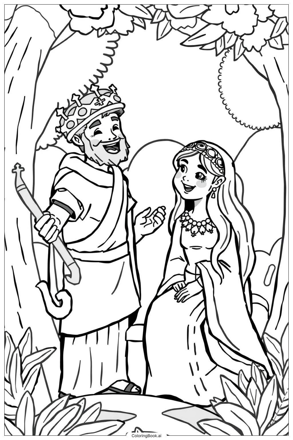  Bible Characters Living Their Faith Coloring Page 