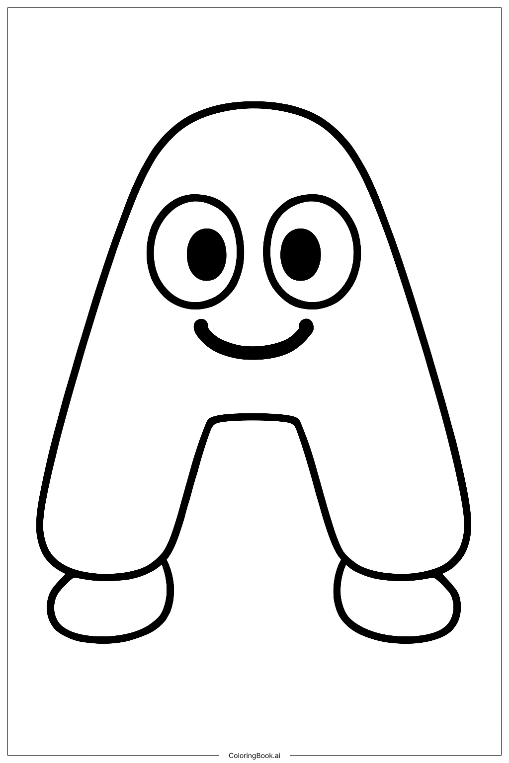 Alphabet Lore Baby Letter A Coloring Page