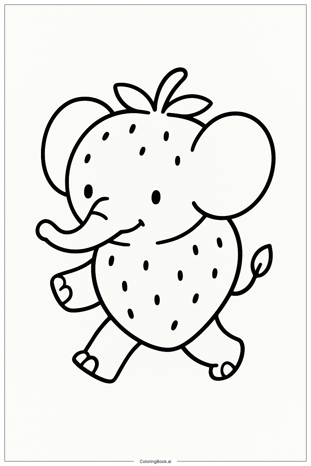 50 Strawberry Elephant Coloring Pages Free PDF PNG Printables 