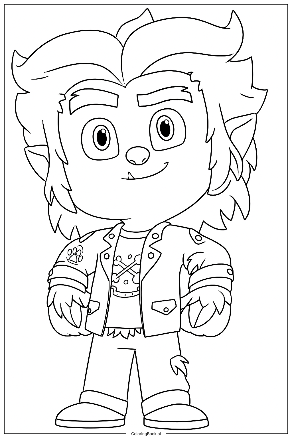 Página para colorir de Howler