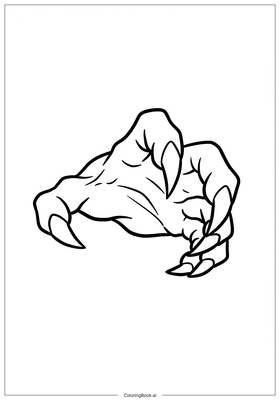  venom's Claws Ripping Concrete Coloring Page 