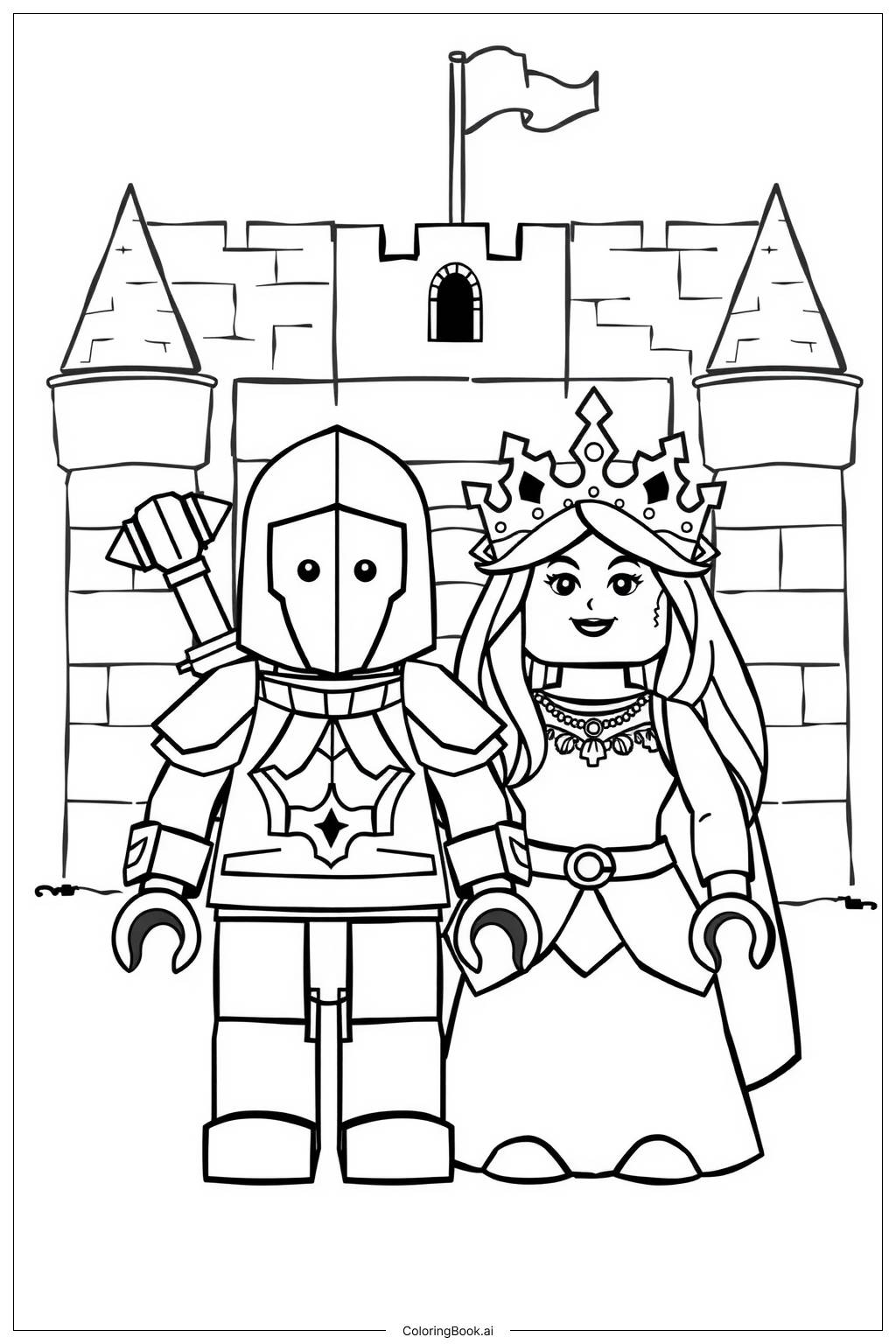  Lego Dreamzzz Fantasy Castle with Characters Coloring Page 