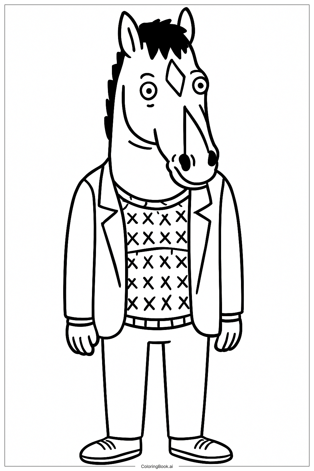  Page de coloriage Un Jeune Bojack Horseman 