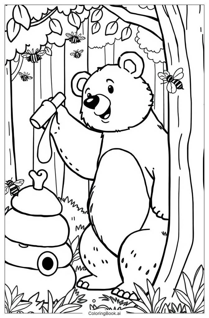  Brown Bear Coloring Page 