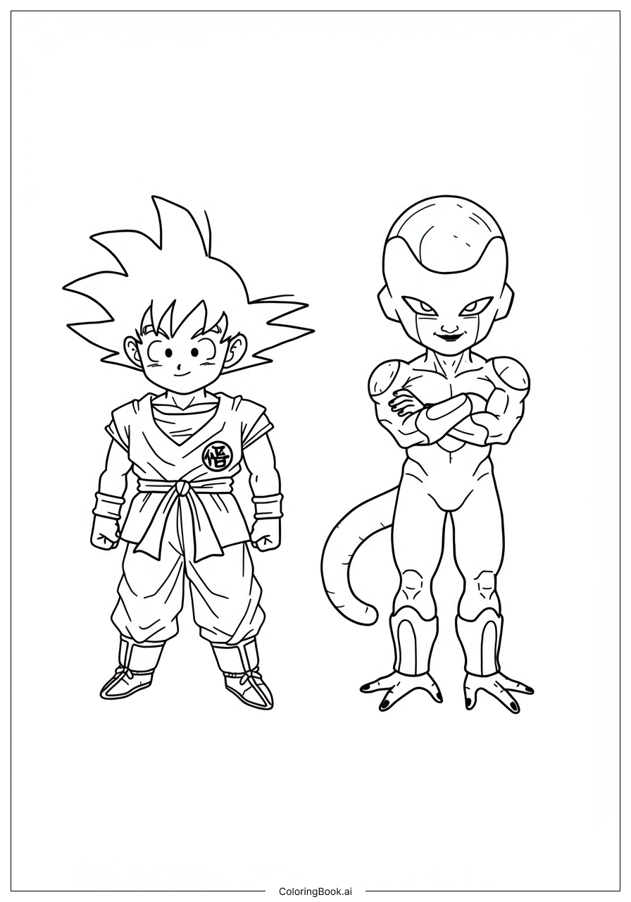  Goku und Frieza Ausmalseite 