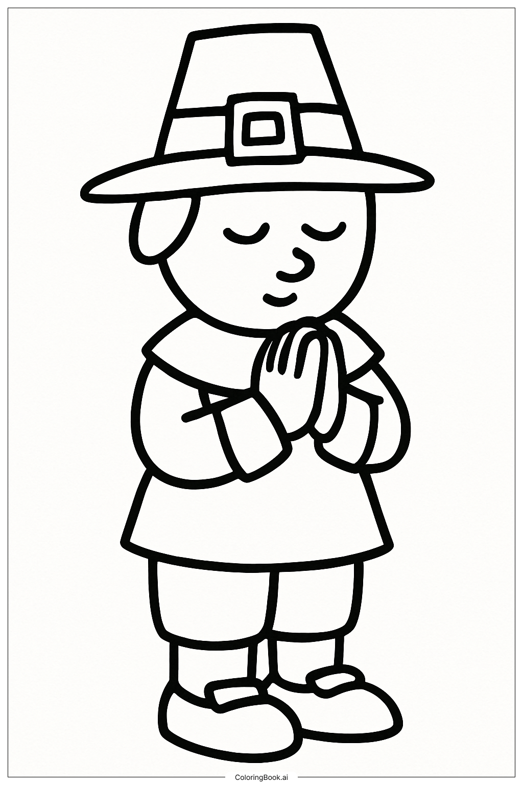  기도하는 순례자 색칠공부 페이지 