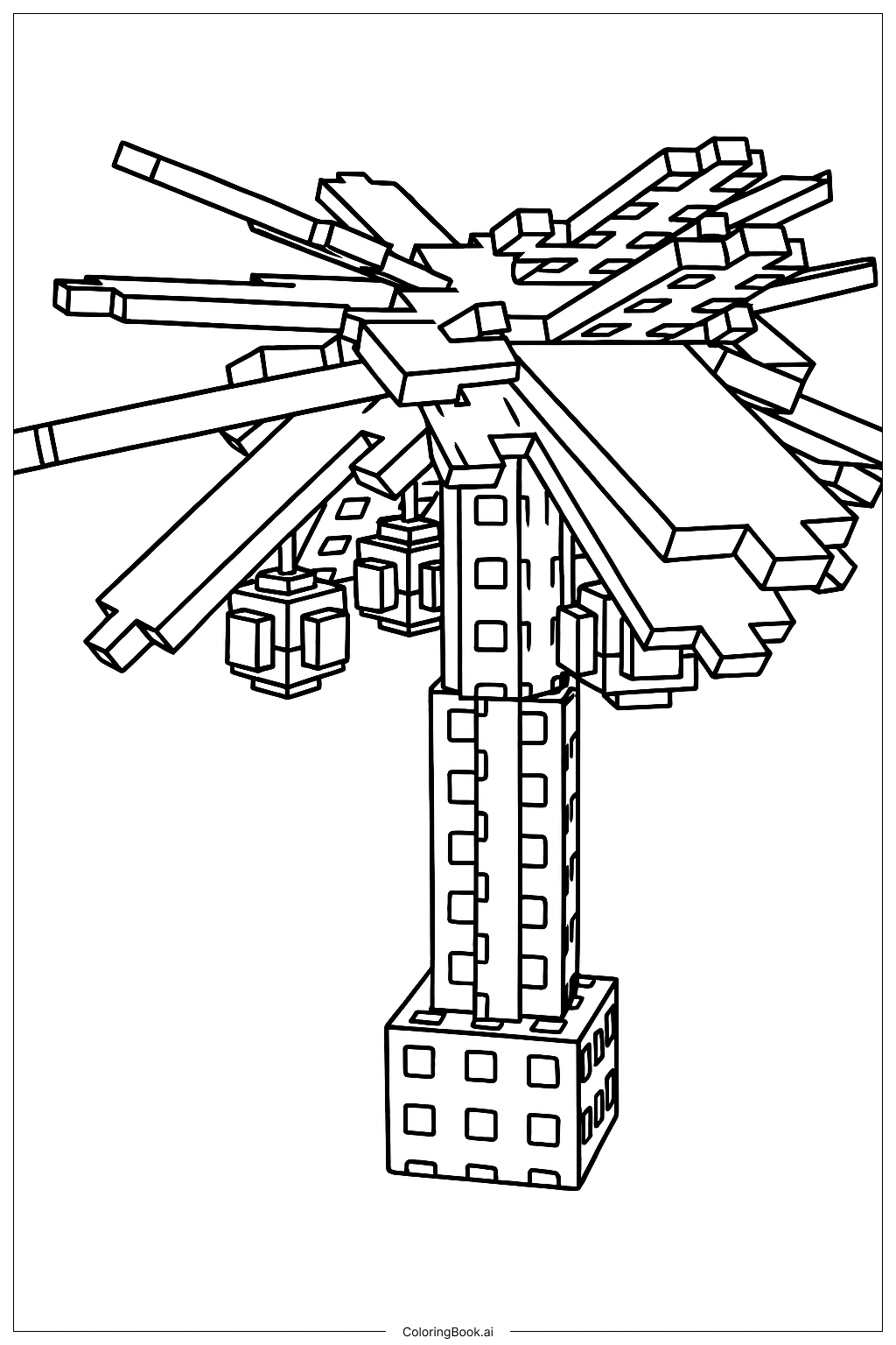 Página para colorear de Árbol de maracuyá