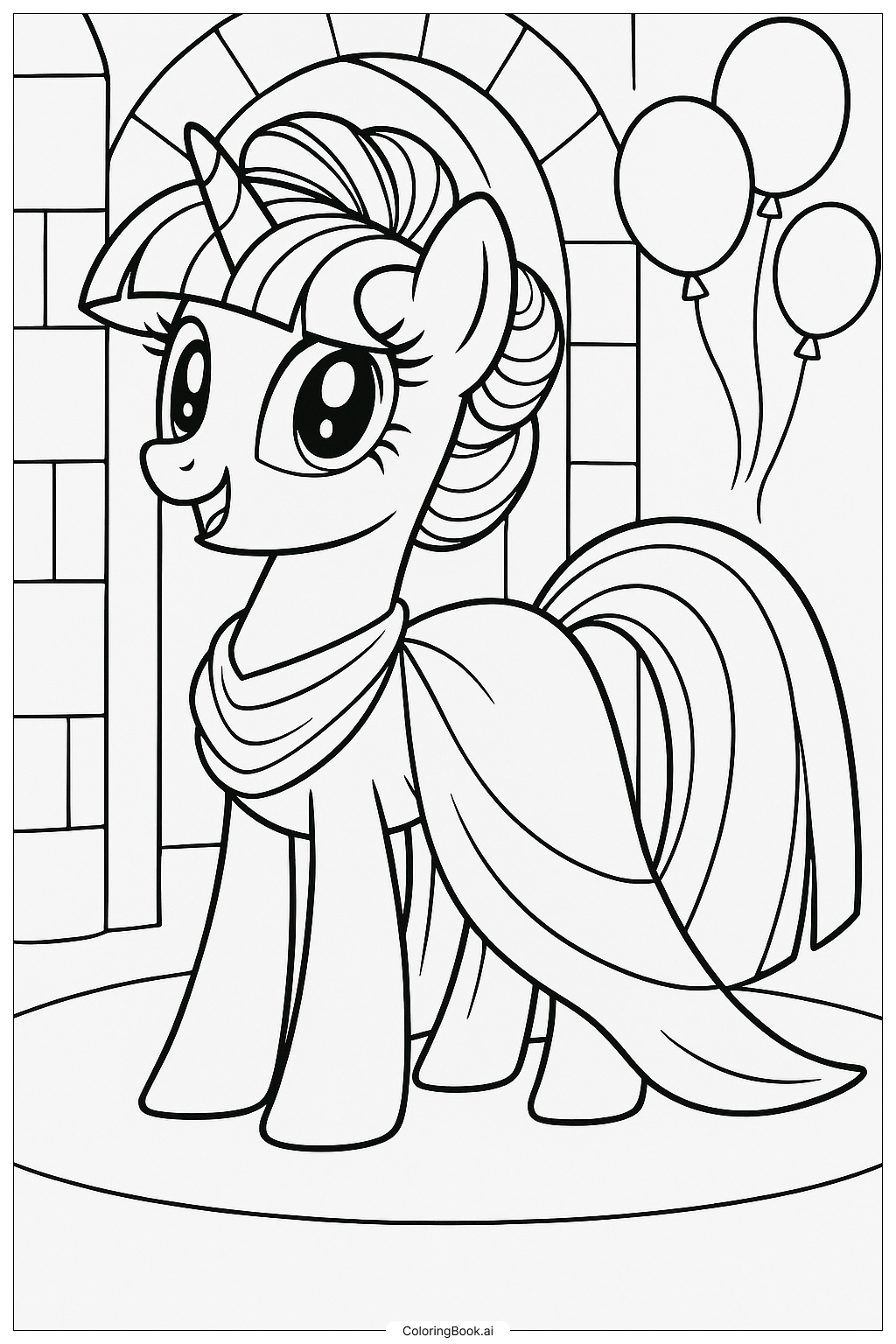  Page de coloriage Twilight Sparkle au Grand Gala Galopant 