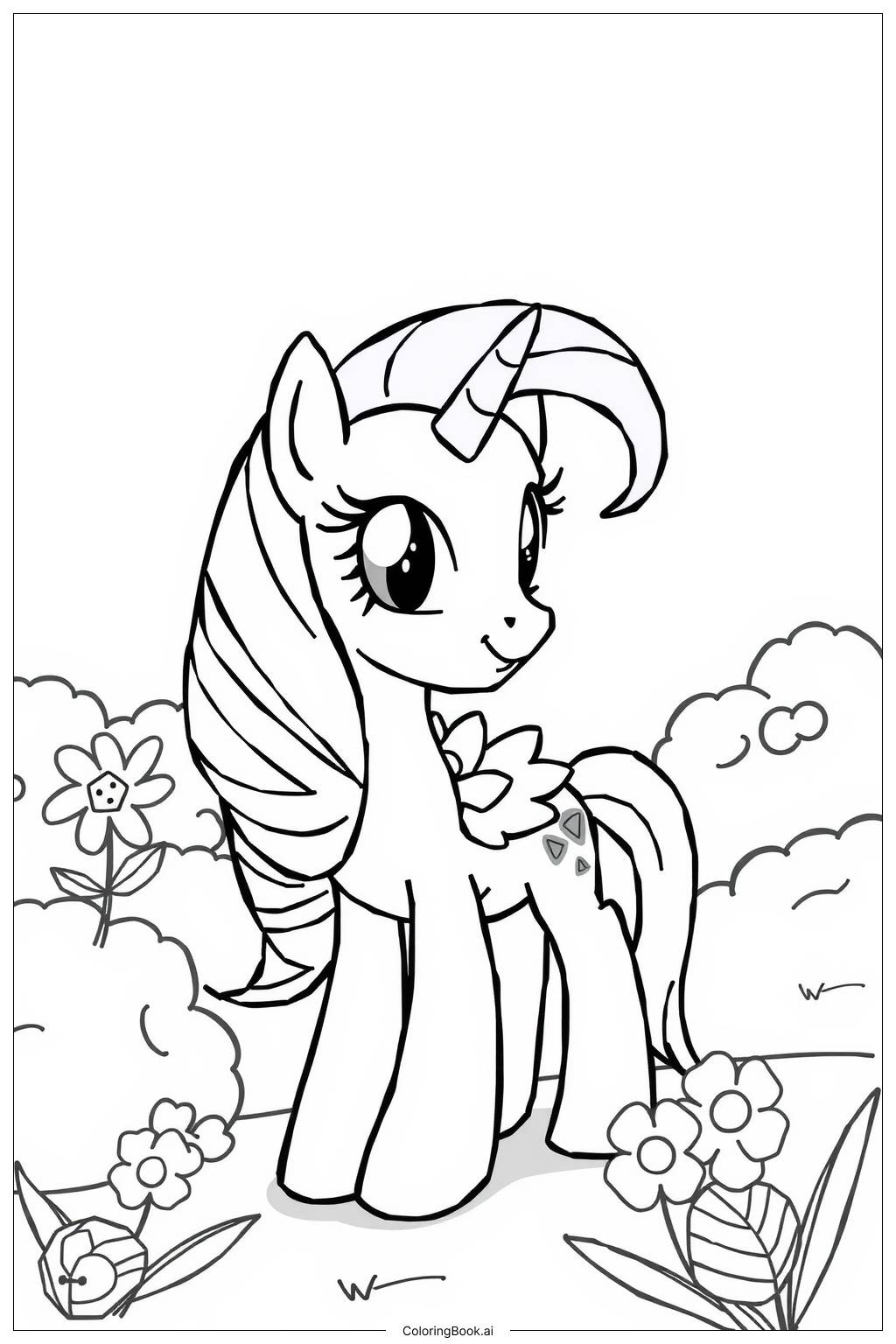 my little pony desenho para colorir