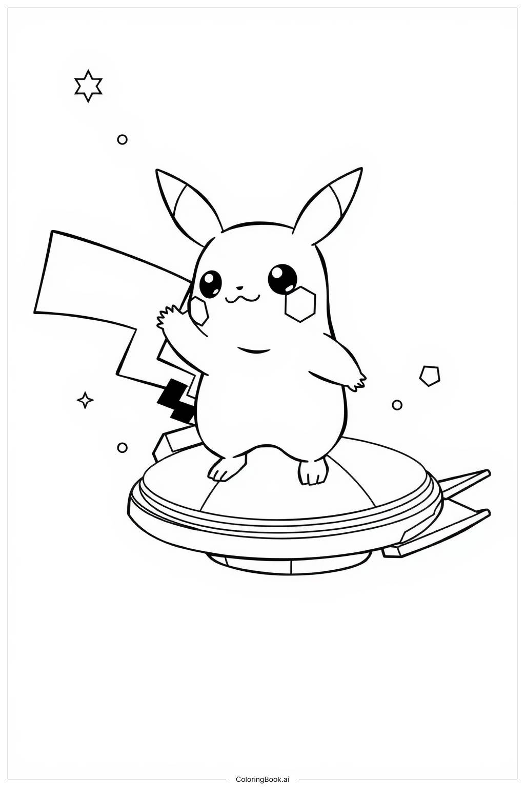  Pikachu Among Us Adventure Coloring Page 